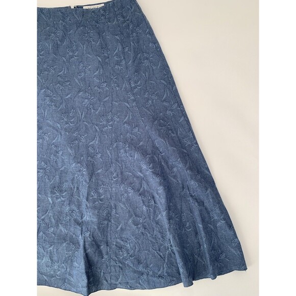 Nine & Co. Blue Floral Midi Skirt - Picture 4 of 9